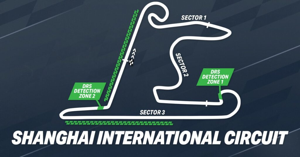 Orari GP Cina F1 2025, layout Shanghai Circuit