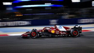 Ferrari SF-25 di Charles Leclerc durante i test pre-stagionali di F1