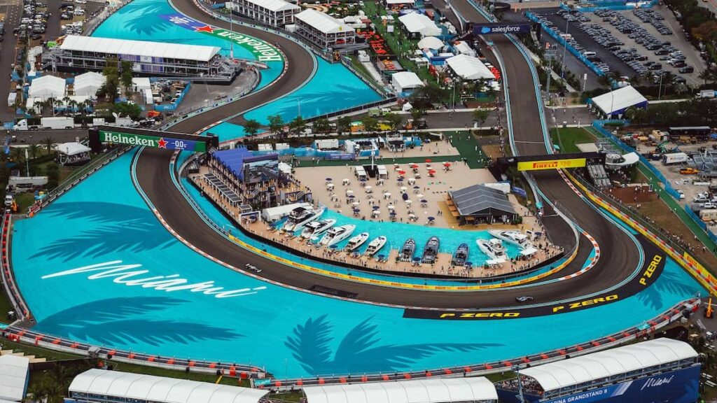 Vista dall'alto circuito GP Miami
