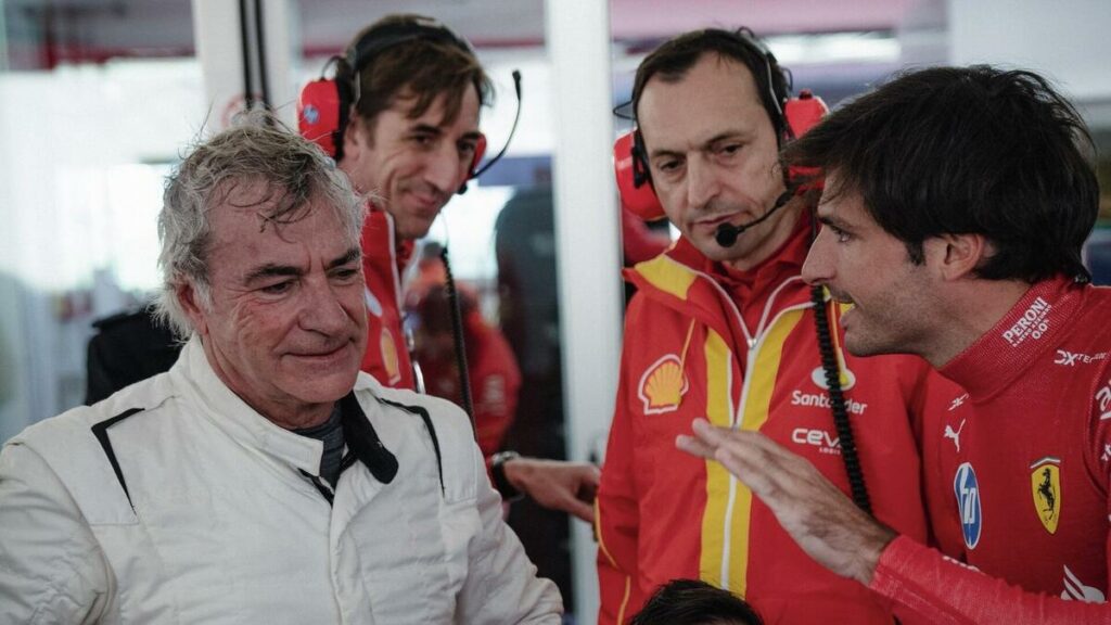 Carlos Sainz Sr e il figlio Carlos SainzJr in Ferrari