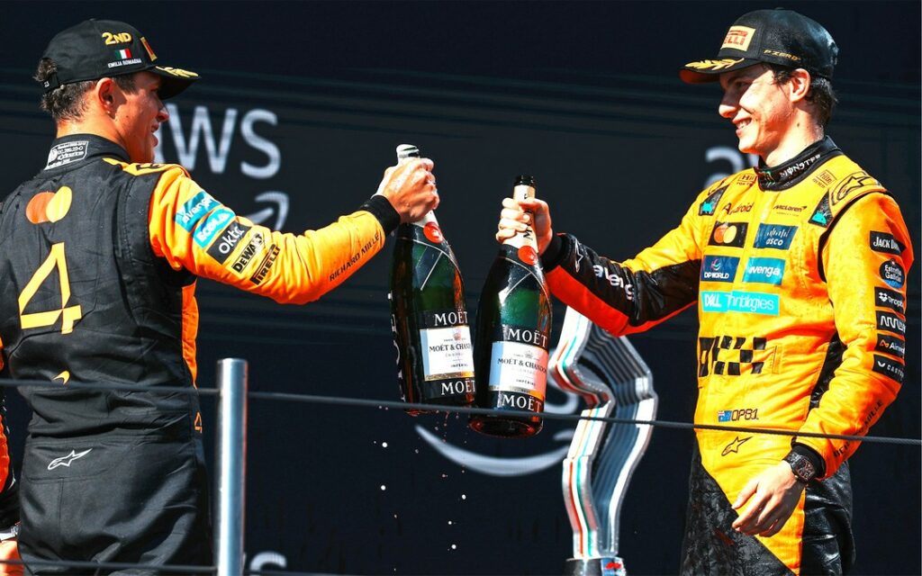 Pagelle GP Imola F1 Voto 8- a Lando Norris che ferma il compagno di squadra Piastri