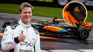 Brad Pitt test McLaren MCL60 F1