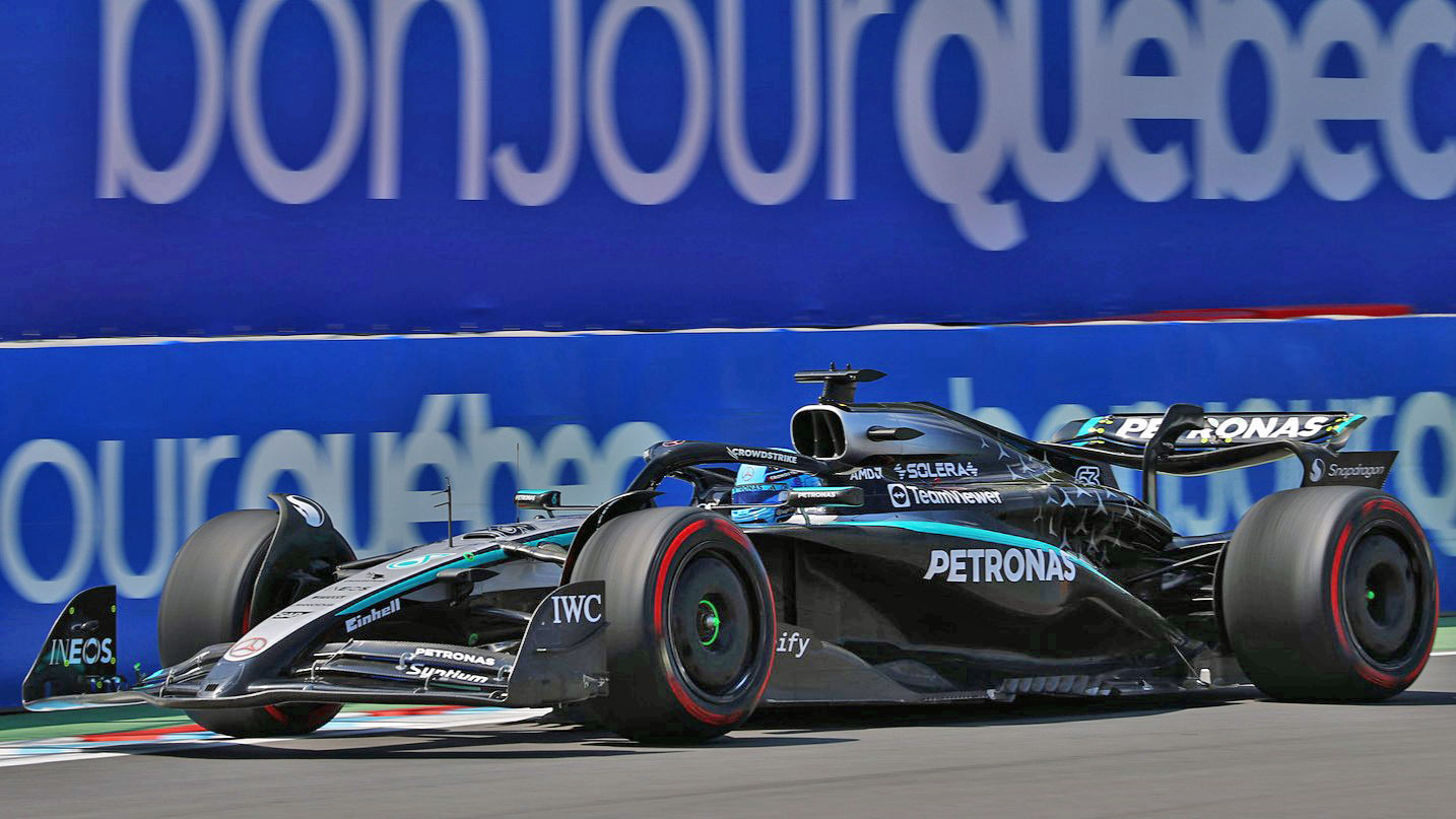 Russell Mercedes in pole al GP del Canada 2025
