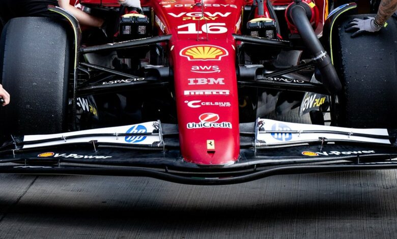 Test Ferrari F1 2026 ala anteriore attiva