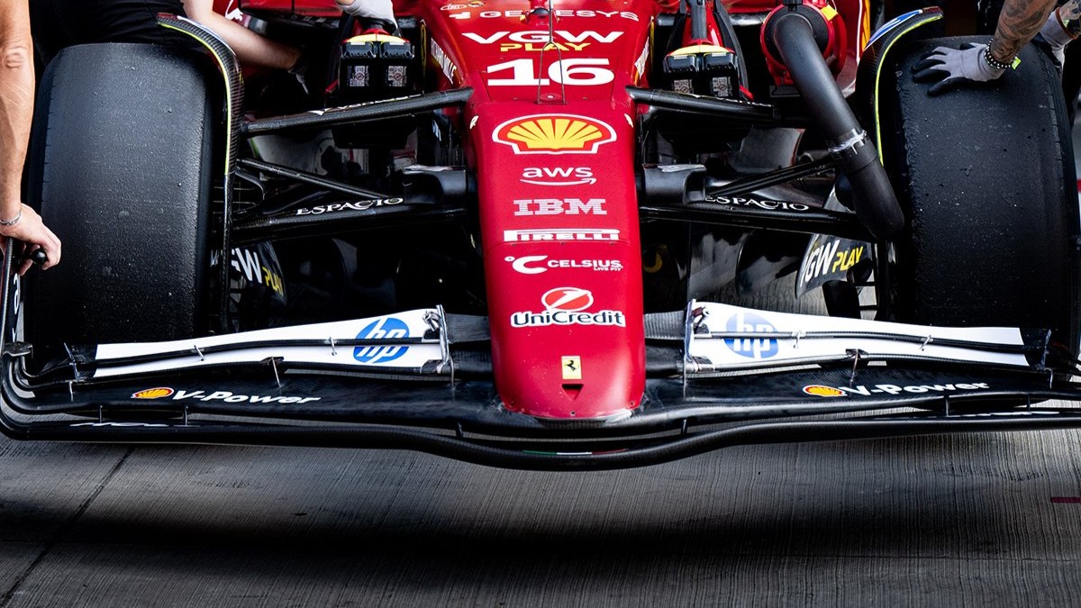Test Ferrari F1 2026 ala anteriore attiva