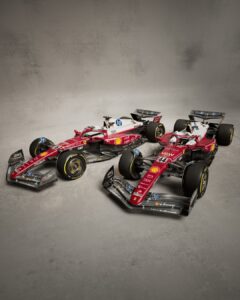 Le Ferrari F1 di Hamilton e Leclerc con la nuova livrea per Monza