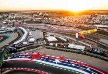Vista dall'alto del Circuit of the Americas COTA sede GP Stati Uniti d'America