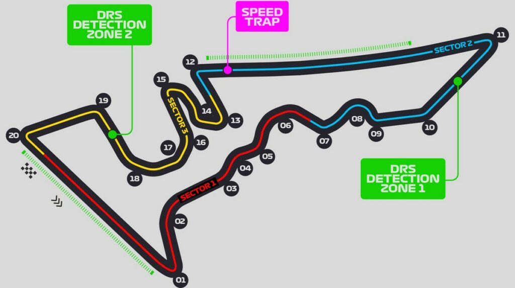 Layout Circuit of the Americas COTA sede GP Stati Uniti d'America