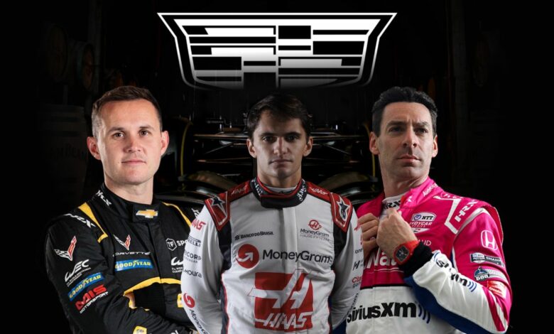 Piloti simulatore Cadillac Charlie Eastwood, Pietro Fittipaldi e Simon Pagenaud