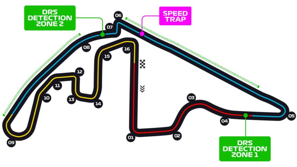 Layout circuito Abu Dhabi a Yas Marina