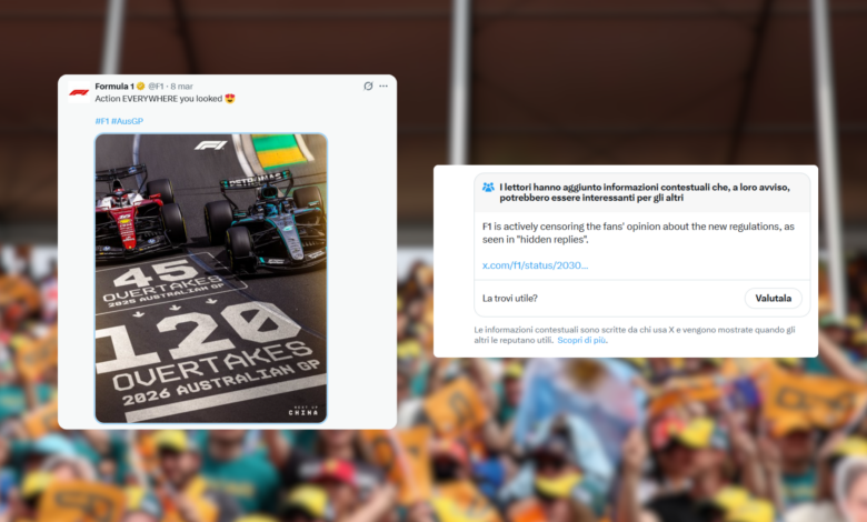 F1 social twitter fan gp australia censura