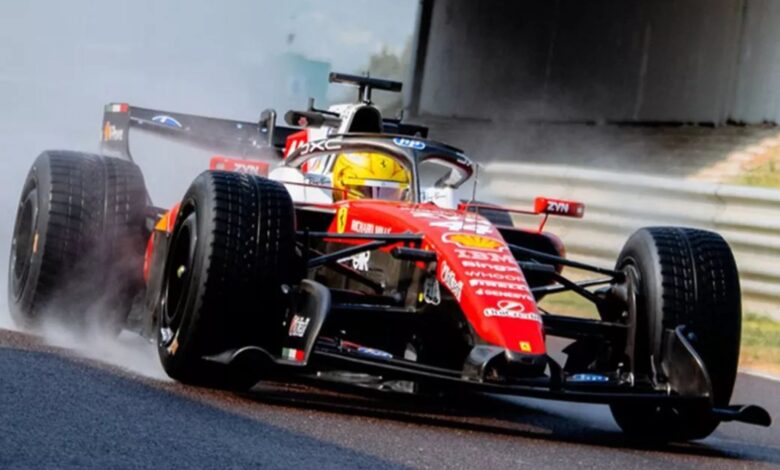 Lewis Hamilton test Pirelli Ferrari a Fiorano su Ferrari SF-26